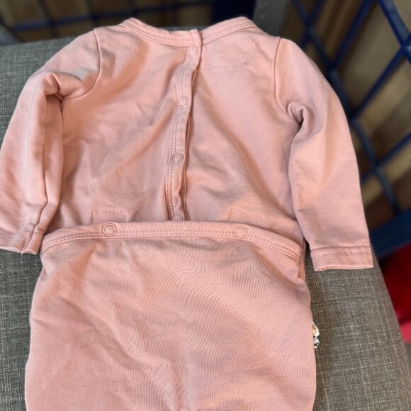 Mânière Child Pink Bicycle Footed Romper 1M - Picture 4 of 7